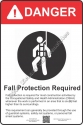 12x18 DANGER FALL PROTECTION REQUIRED Sign