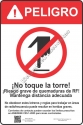 12x18 RF DANGER BURN SPANISH Sign