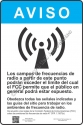 12x18 RF NOTICE SPANISH Sign