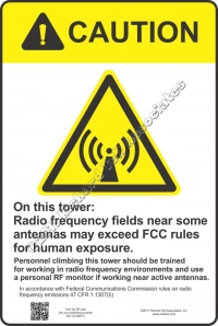 12x18 RF TOWER CAUTION Sign