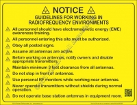 8.5x11 LAMINATED RF SITE GUIDEINE Placard