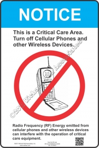 12x18 NOTICE CELLULAR PHONE Sign