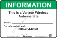 8x12 VERIZON SITE ID Sign