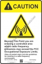8x12 AT&T RF CAUTION Sign
