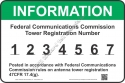 8x12 FCC TOWER REGISTRATION Sign Kit