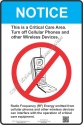 8x12 NOTICE CELLULAR PHONE Sign