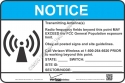8x12 NEW VERIZON RF NOTICE Sign