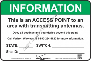 8x12 NEW VERIZON SITE ID Sign