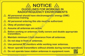 8x12 METAL RF SITE GUIDELINE Placard