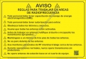 8x12 METAL RF SITE GUIDELINE Placard SPANISH