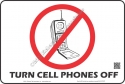 8x12 TURN OFF CELLULAR TELEPHONE Sign