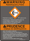 18x24 CANADIAN RF WARNING Sign